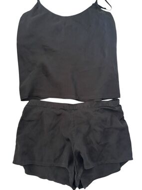 La Perla Black silk nighty chemise and  Shorts
